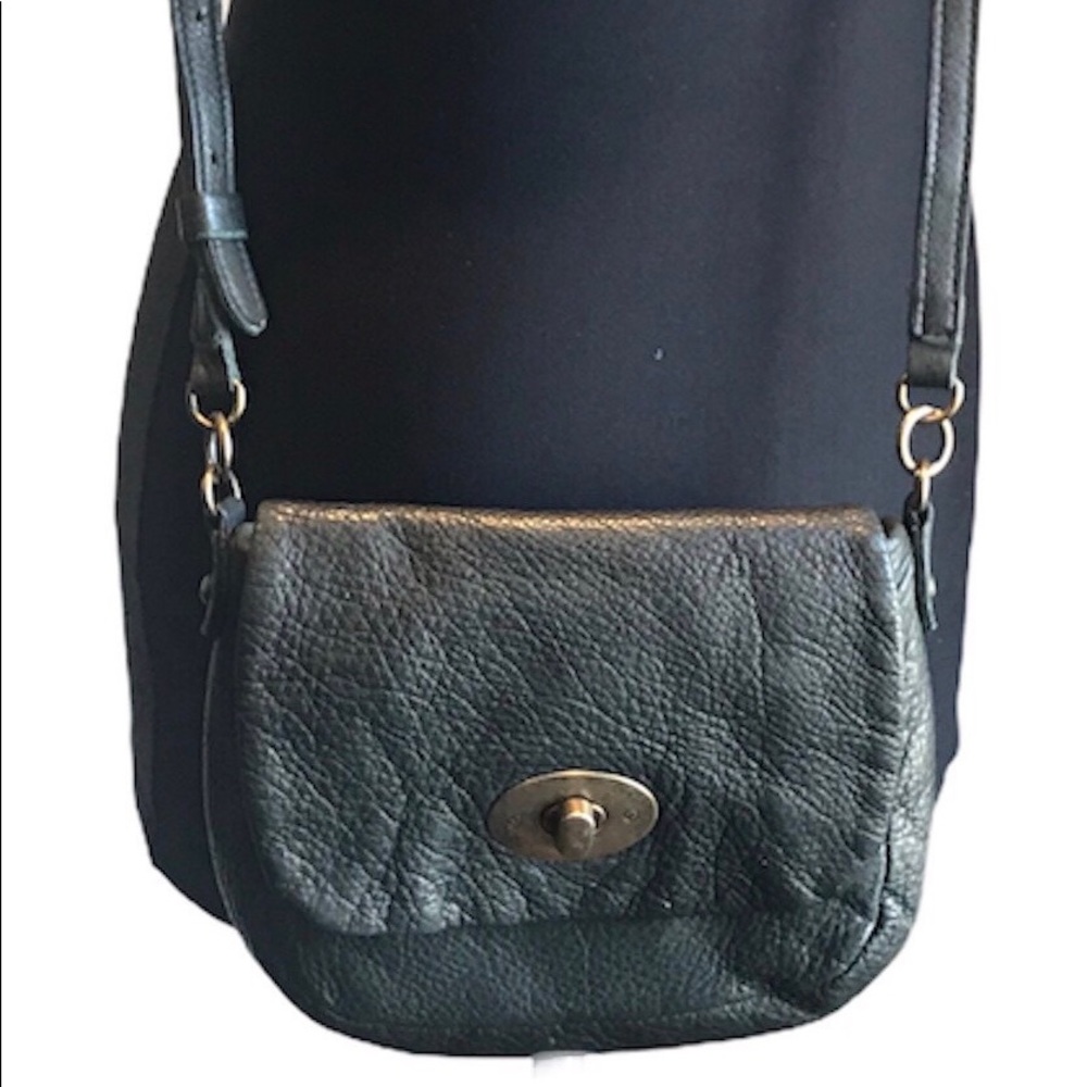 Roots genuine leather green crossbody